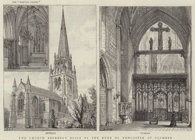 Die Kirche, die kürzlich vom Herzog von Newcastle in Clumber gebaut wurde von Henry William Brewer